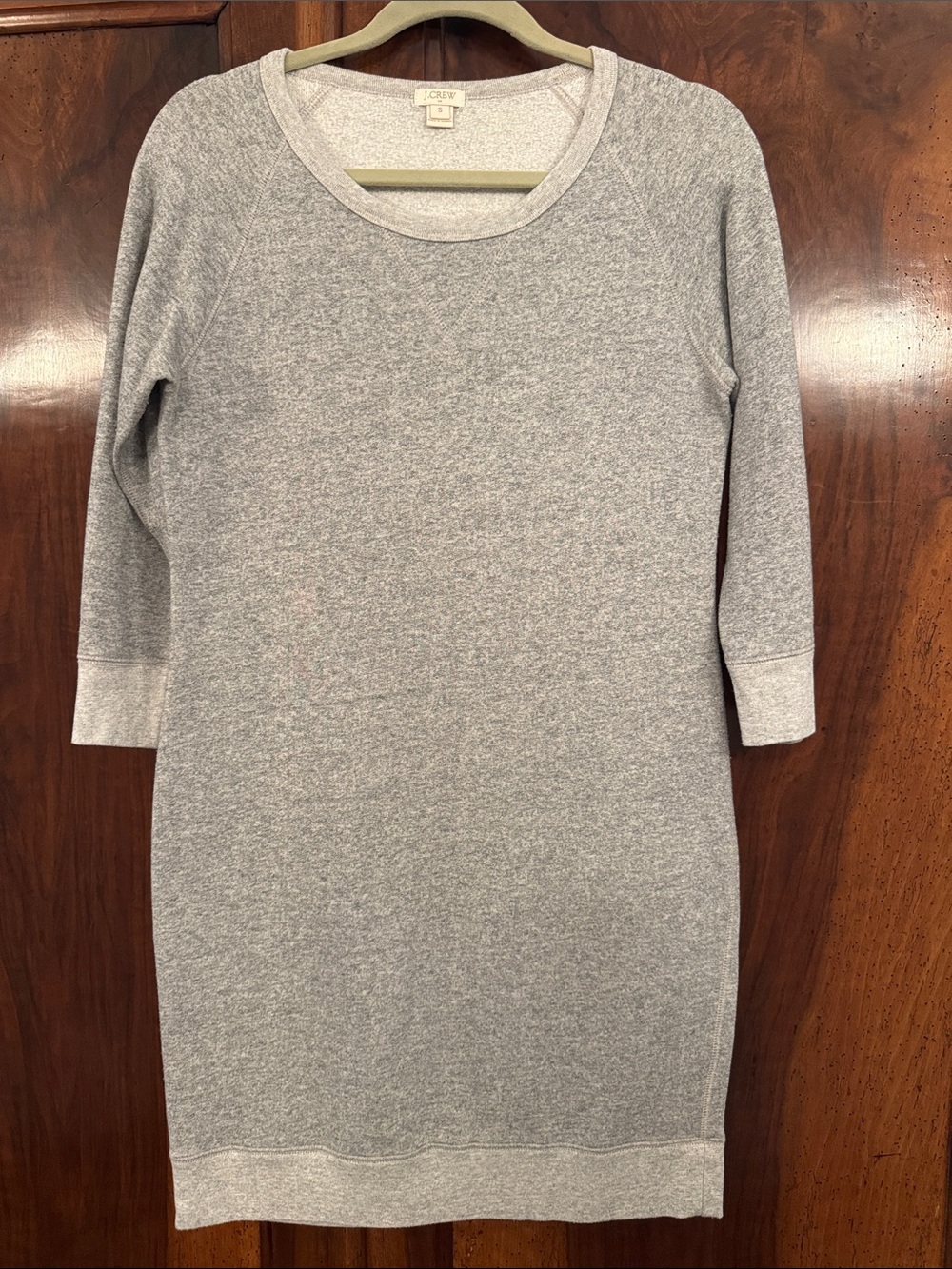J. Crew Light Gray Long Sleeve Knit Dress